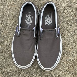 Grey slip on vans